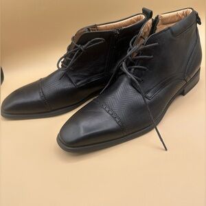 La Milano Boots Men’s Size 12 Black Italian Leather Classic Lace Up Ankle Shoe